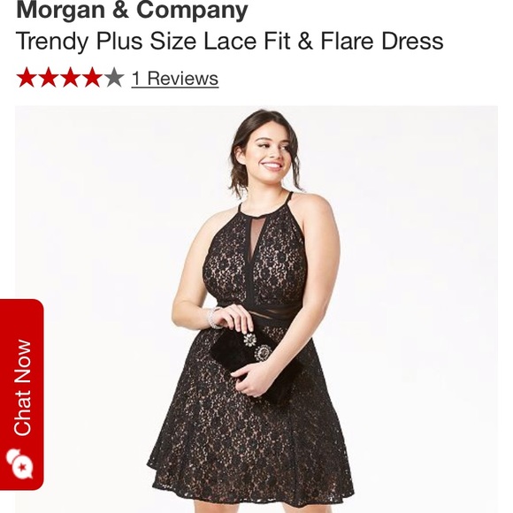 Plus Size Fit & Flare Lace Dress - Picture 5 of 6
